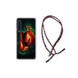 kilifland Samsung Galaxy A9 2018 ile Uyumlu Kılıf Rasta Ipli Boyun Askılı Desenli Silikon Boks Eldiveni 1763