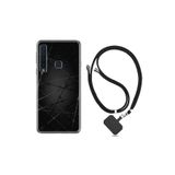 kilifland Samsung Galaxy A9 2018 ile Uyumlu Kılıf Silikon Desen Boyun Askılı Dikenli Tel 1779