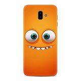 Kılıfland Samsung Galaxy J6 Plus ile Uyumlu Kılıf, Desenli Dişlek, Turuncu, Silikon