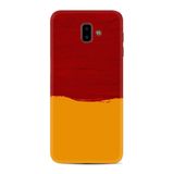 Kılıfland Samsung Galaxy J6 Plus ile Uyumlu Kılıf, Desenli Sarı Kırmızı Boya, Silikon
