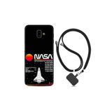 kilifland Samsung Galaxy J6 Plus ile Uyumlu Kılıf Desenli Silikon Boyun Askılı Nasa 2 1407