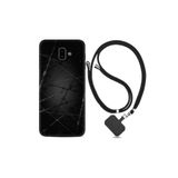 kilifland Samsung Galaxy J6 Plus ile Uyumlu Kılıf Desenli Silikon Ipli Boyun Askılı Dikenli Tel 1779