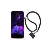 kilifland Samsung Galaxy J6 Plus ile Uyumlu Kılıf Desenli Silikon Ipli Boyun Askılı Purple Mountain 1640