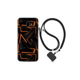 kilifland Samsung Galaxy J6 Plus ile Uyumlu Kılıf Desenli Silikon Ipli Boyun Askılı Zigzaglar 1651