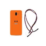 kilifland Samsung Galaxy J6 Plus ile Uyumlu Kılıf Rasta Ipli Boyun Askılı Desenli Silikon Garfi 1733