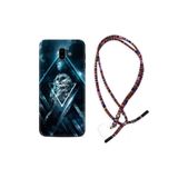 kilifland Samsung Galaxy J6 Plus ile Uyumlu Kılıf Rasta Ipli Boyun Askılı Desenli Silikon Old Owl 1649