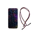 kilifland Samsung Galaxy J6 Plus ile Uyumlu Kılıf Rasta Ipli Boyun Askılı Desenli Silikon Renkli Prizmalar 1783
