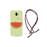 kilifland Samsung Galaxy J6 Plus ile Uyumlu Kılıf Rasta Ipli Boyun Askılı Desenli Silikon Woohoo 1373