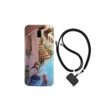 kilifland Samsung Galaxy J6 Plus ile Uyumlu Kılıf Resimli Desenli Silikon Boyun Askılı Cat And Girl 1808