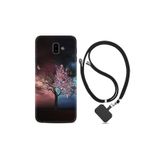 kilifland Samsung Galaxy J6 Plus ile Uyumlu Kılıf Resimli Desenli Silikon Boyun Askılı Heaven Tree 1859
