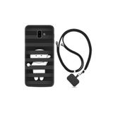 kilifland Samsung Galaxy J6 Plus ile Uyumlu Kılıf Resimli Desenli Silikon Boyun Askılı Yanlızlık 1908