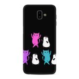 kilifland Samsung Galaxy J6 Plus ile Uyumlu Kılıf Resimli Desenli Silikon Güzel Seri Cat Dance 1824