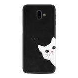 kilifland Samsung Galaxy J6 Plus ile Uyumlu Kılıf Resimli Desenli Silikon Güzel Seri Çılgın Kedi 1895