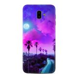 kilifland Samsung Galaxy J6 Plus ile Uyumlu Kılıf Resimli Desenli Silikon Güzel Seri Purple Way 1843