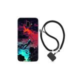 kilifland Samsung Galaxy J6 Plus ile Uyumlu Kılıf Silikon Desen Boyun Askılı Astronot Düşerken 1696