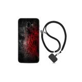 kilifland Samsung Galaxy J6 Plus ile Uyumlu Kılıf Silikon Desen Boyun Askılı Color Wolf 1704