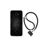 kilifland Samsung Galaxy J6 Plus ile Uyumlu Kılıf Silikon Desen Boyun Askılı Dikenli Tel 1779