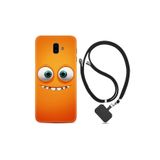 kilifland Samsung Galaxy J6 Plus ile Uyumlu Kılıf Silikon Desen Boyun Askılı Dişlek 1615