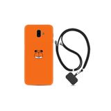 kilifland Samsung Galaxy J6 Plus ile Uyumlu Kılıf Silikon Desen Boyun Askılı Garfi 1733