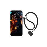 kilifland Samsung Galaxy J6 Plus ile Uyumlu Kılıf Silikon Desen Boyun Askılı Karga 1616