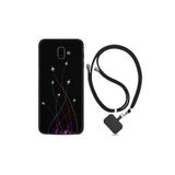 kilifland Samsung Galaxy J6 Plus ile Uyumlu Kılıf Silikon Desen Boyun Askılı Line Planet 1736