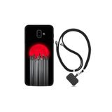kilifland Samsung Galaxy J6 Plus ile Uyumlu Kılıf Silikon Desen Boyun Askılı Red City 1707