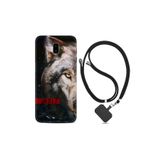 kilifland Samsung Galaxy J6 Plus ile Uyumlu Kılıf Silikon Desen Boyun Askılı Wolf Eyes 1758