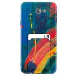 Kılıfland Samsung Galaxy J7 Prime ile Uyumlu Kılıf, Kartvizitli Kartlıklı, Silikon, Ressam Sulu Boya Desenli, Siyah
