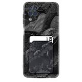 Kılıfland Samsung Galaxy M12 ile Uyumlu Kartvizitli Kartlıklı Desenli Silikon Kılıf, Dark Eagle, Siyah