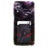 Kılıfland Samsung Galaxy M12 ile Uyumlu Kılıf, Kartvizitli Kartlıklı, Desenli Silikon, Dark Deer, Siyah