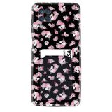 Kılıfland Samsung Galaxy M12 ile Uyumlu Kılıf, Kartvizitli Kartlıklı, Silikon, Unicorn Flowers Desenli, Siyah