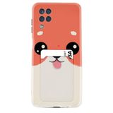 Kılıfland Samsung Galaxy M12 ile Uyumlu Kılıf, Silikon, Sevimli Köpek Desenli, Kartvizitli, Siyah