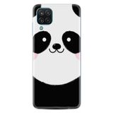 Kılıfland Samsung Galaxy M12 ile Uyumlu Silikon Kılıf, Sevimli Panda Desen, Siyah-Beyaz
