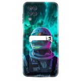 Kılıfland Samsung Galaxy M12 Uyumlu Kılıf, Desenli Silikon, Space, Siyah