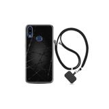 kilifland Samsung Galaxy M20 ile Uyumlu Kılıf Silikon Desen Boyun Askılı Dikenli Tel 1779
