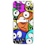 Kılıfland Samsung Galaxy M22 ile Uyumlu Kılıf, Silikon, Desenli, Sevimli Canavarlar, Siyah