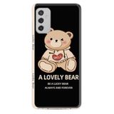 Kılıfland Samsung Galaxy M52 ile Uyumlu Kılıf, Boutique Baskılı, Lovely Bear Desenli, Siyah