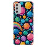 Kılıfland Samsung Galaxy M52 ile Uyumlu Kılıf, Boutique Baskılı, Renkli Balonlar Desen, Çok Renkli