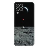 Kılıfland Samsung Galaxy M53 ile Uyumlu Silikon Kılıf, Desen Özel Seri, Astronot Red Balon, Siyah