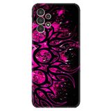 Kılıfland Samsung Galaxy M53 ile Uyumlu Silikon Kılıf, Desen Özel Seri, Mor Bıçak, Siyah