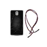 kilifland Samsung Galaxy Note 3 ile Uyumlu Kılıf Rasta Ipli Boyun Askılı Desenli Silikon Dikenli Tel 1779