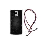 kilifland Samsung Galaxy Note 4 ile Uyumlu Kılıf Rasta Ipli Boyun Askılı Desenli Silikon Dikenli Tel 1779
