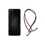 kilifland Samsung Galaxy S20 Fe ile Uyumlu Kılıf Rasta Ipli Boyun Askılı Desenli Silikon Dikenli Tel 1779
