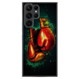 kilifland Samsung Galaxy S22 Ultra ile Uyumlu Kılıf Silikon Desen Boyun Askılı Boks Eldiveni 1763