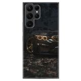 kilifland Samsung Galaxy S22 Ultra ile Uyumlu Kılıf Silikon Desen Güzel Seri Black Car 1768