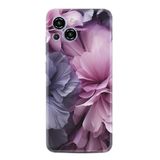 Kılıfland Samsung Galaxy S23 Pro Max ile Uyumlu Kılıf, Boutique Baskılı Çiçek Desenli, Mor