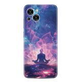 Kılıfland Samsung Galaxy S23 Pro Max ile Uyumlu Kılıf, Boutique Baskılı, Meditasyon Temalı, Mavi-Pembe