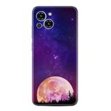 Kılıfland Samsung Galaxy S23 Pro Max ile Uyumlu Kılıf, Boutique Baskılı, Mor Ay ve Yıldız Tasarımı