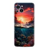 Kılıfland Samsung Galaxy S23 Pro Max ile Uyumlu Kılıf, Boutique Baskılı, Okyanus Resimli