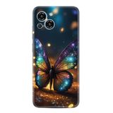 Kılıfland Samsung Galaxy S23 Pro Max ile Uyumlu Kılıf, Boutique Baskılı, Rengarenk Kelebek Desenli